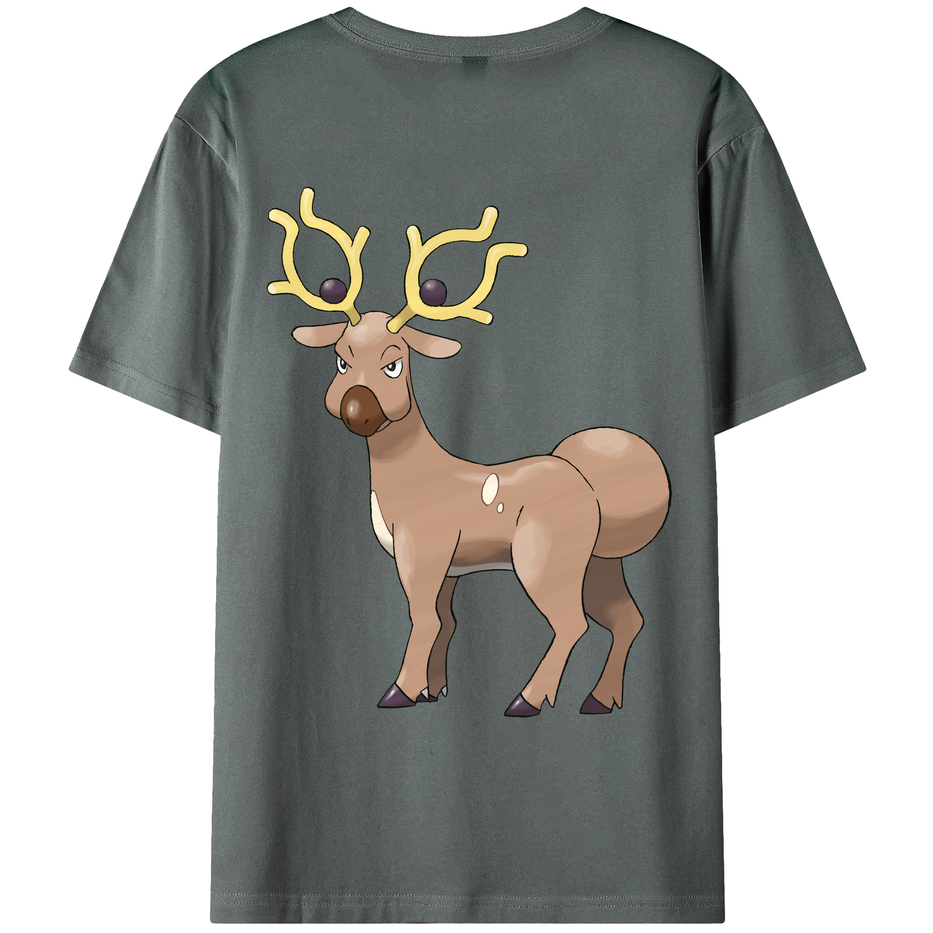 （画像用） ポケットモンスター Pokémon 綿100％ メンズ半袖Tシャツ（バックプリント） 通気性